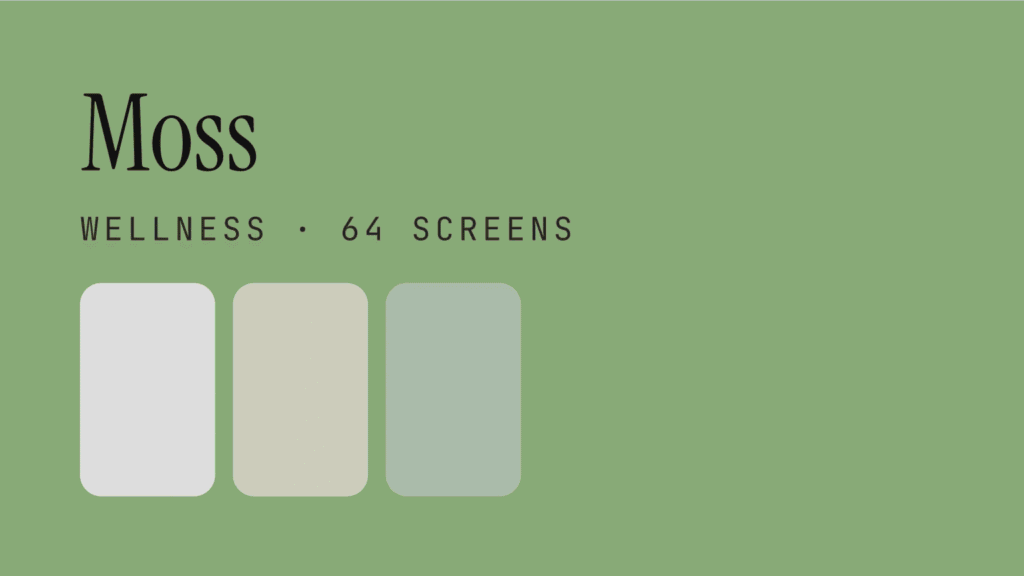 moss — wellness app ui
